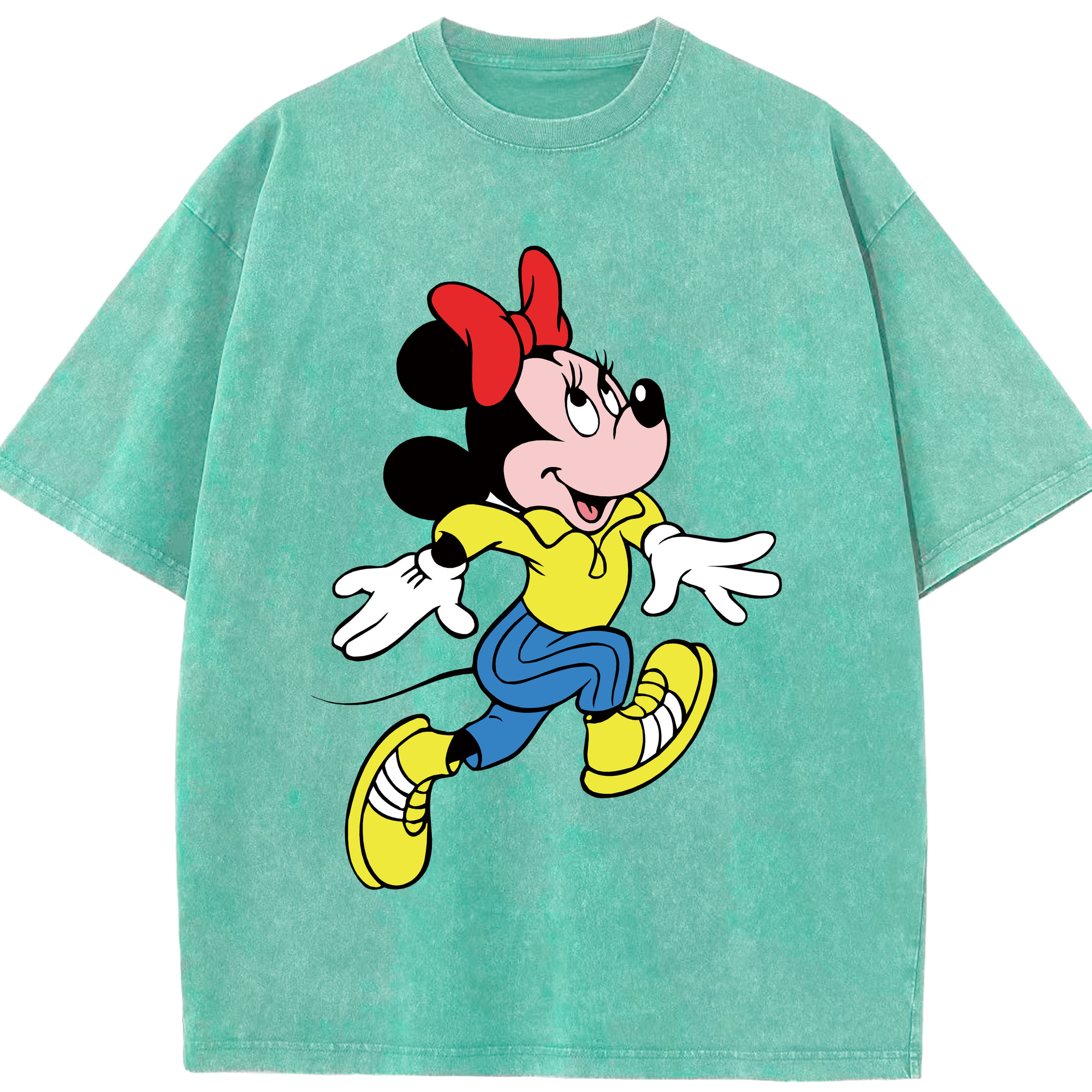（画像用） ミッキーマウス Mickey Mouse 綿100% ヴィンテージ風 半袖Tシャツ（フロントプリント）
